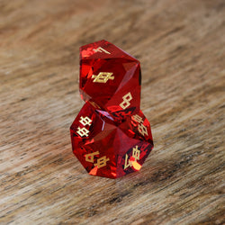 Ruby Multifaceted Glass Dice Set (ONLINE ORDER ONLY)