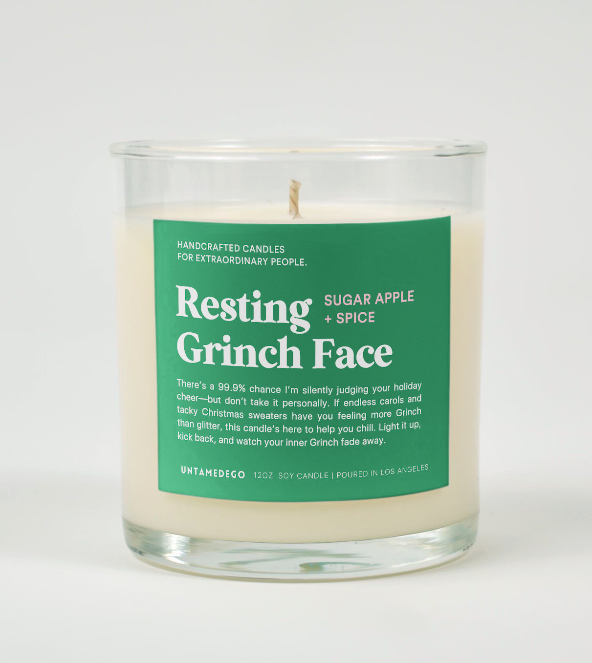 Resting Grinch Face | Funny Christmas Candle (ONLINE ORDER ONLY)
