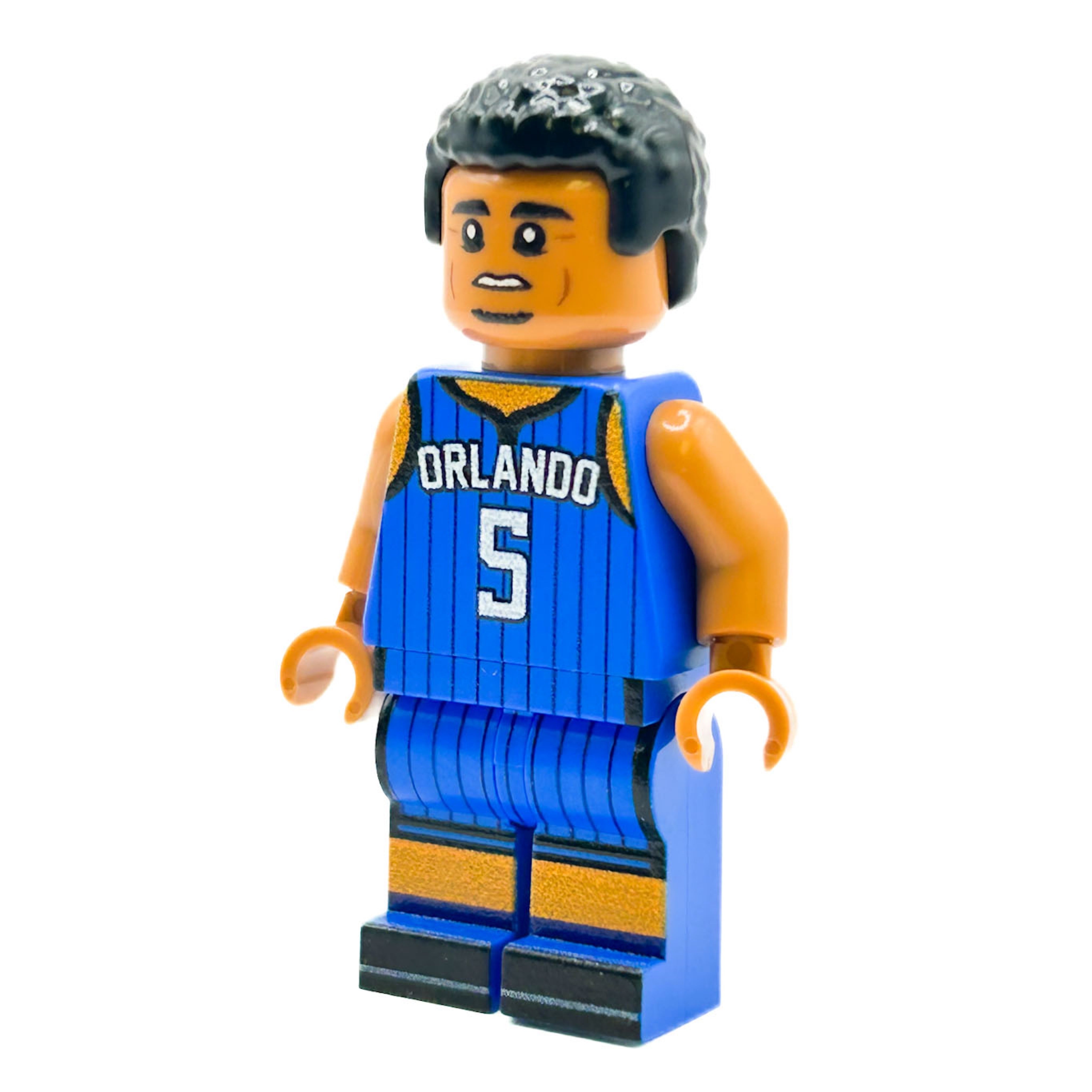 PAOLO #5 Orlando Basketball Player Minifig made using LEGO parts (ONLINE ORDER ONLY)