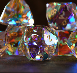 Diamond Prism Multifaceted Glass Dice Set (ONLINE ORDER ONLY)