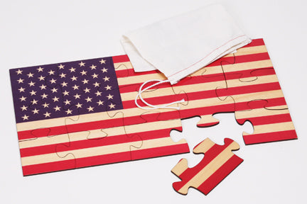 American Flag Shaped Wood Jigsaw Puzzle (ONLINE ORDER ONLY)