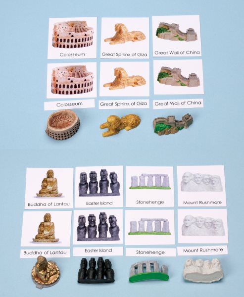 Around the World Landmarks Replicas Set 2 & Laminated 3-Part Cards (ONLINE ORDER ONLY)