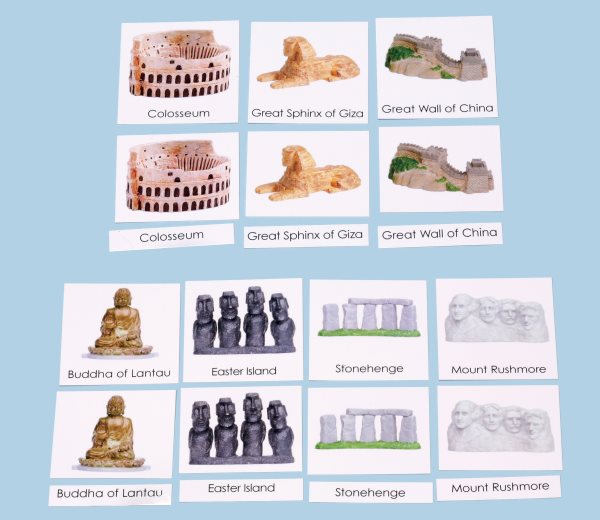 Around the World Landmarks Set 2 Laminated 3-Part Cards Only (ONLINE ORDER ONLY)