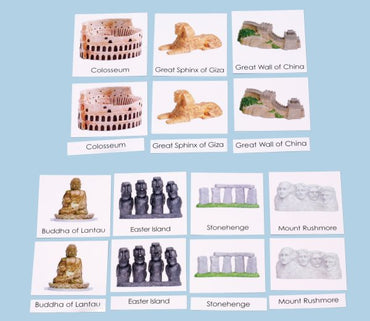 Around the World Landmarks Set 2 Laminated 3-Part Cards Only (ONLINE ORDER ONLY)