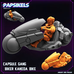 3D Printed Papsikels Capsule Gang Biker Kaneda Bike January 2025 - Cyberpunk 28mm 32mm (Online Only)