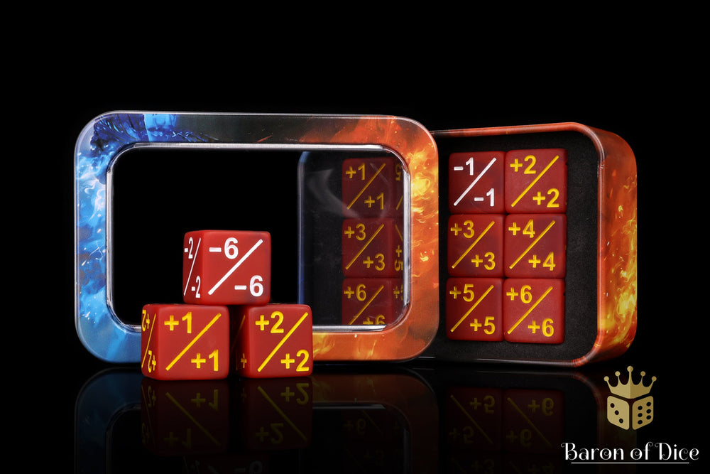 +1/ -1 Counters - Matte Red - Set of 10