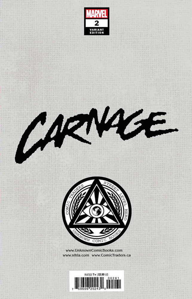 Carnage 2 Unknown Comics Marco Turini Exclusive Var (04/20/2022) (04/27/2022) (Online Order Only)