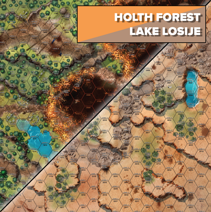 BattleTech Battles of Tukayyid: Battle Mat - Holth Forest/Lake Losiije (ONLINE ORDER ONLY)