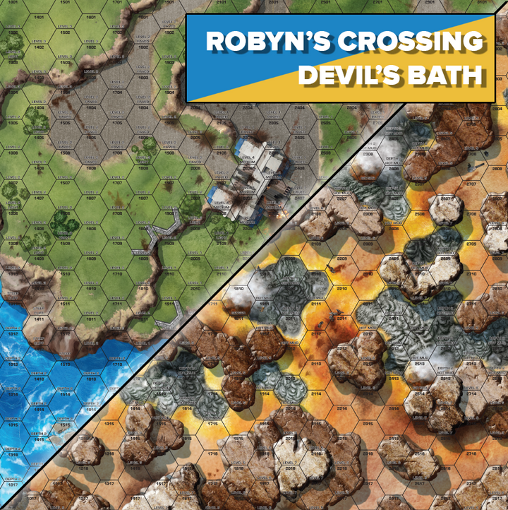 BattleTech Battles of Tukayyid: Battle Mat - Robyn's Crossing Devil's Bath (ONLINE ORDER ONLY)
