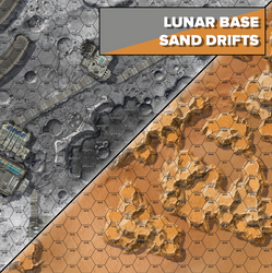 BattleTech Alien Worlds: Battle Mat - Lunar Base/Sand Drift (ONLINE ORDER ONLY)