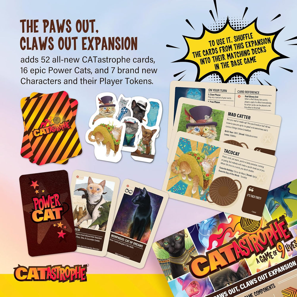 CATastrophe: A Game of 9 Lives with Paws Out Expansion Pack (ONLINE ORDER ONLY)