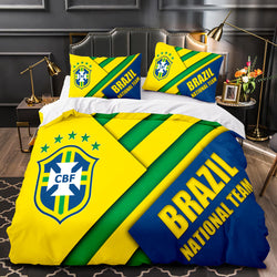 CBF Brazil France Football Team Bedding Set Quilt Cover Without Filler (Online Order Only)