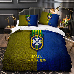 CBF Brazil France Football Team Bedding Set Quilt Cover Without Filler (Online Order Only)