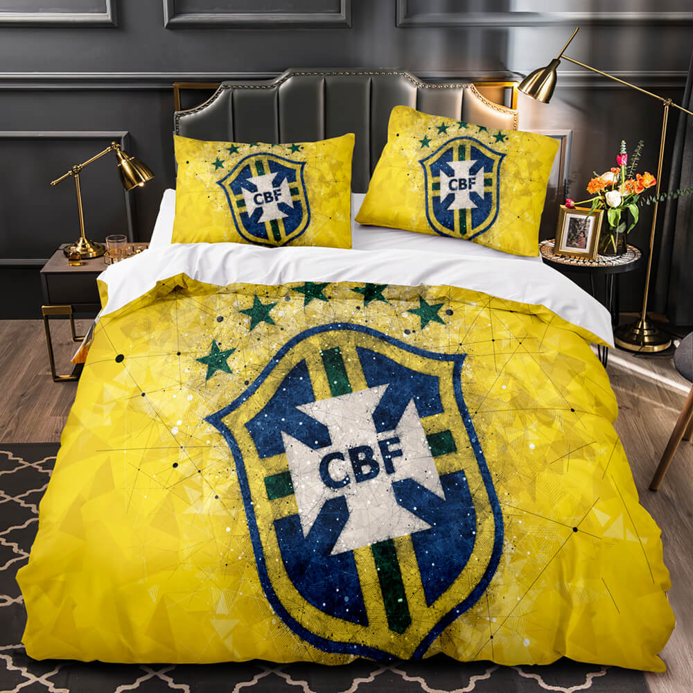 CBF Brazil France Football Team Bedding Set Quilt Cover Without Filler (Online Order Only)