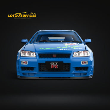 (Pre-Order) Cool Art Skyline R34 Blue #92 - With Figure 1:64 (ONLINE ORDER ONLY)