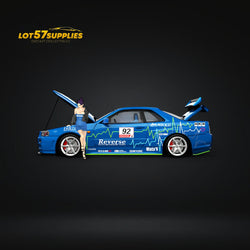 (Pre-Order) Cool Art Skyline R34 Blue #92 - With Figure 1:64 (ONLINE ORDER ONLY)