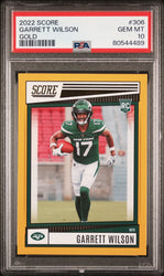Graded 2022 Panini Donruss Garrett Wilson #306 Gold Rookie RC Football Card PSA 10 Gem Mint (ONLINE ORDER ONLY)