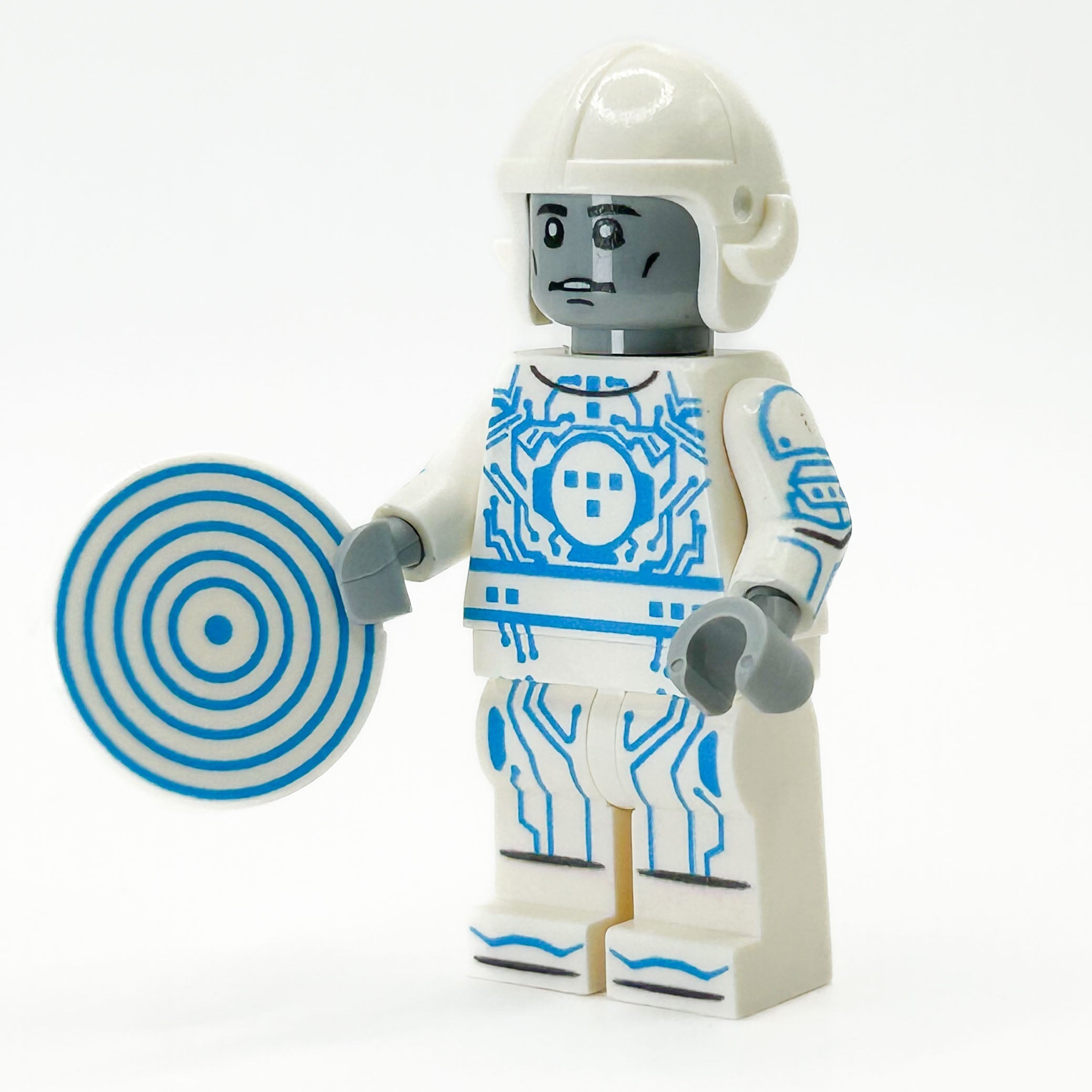 BLOK Tron Minifig made using LEGO parts  - B3 Customs (Online Order Only)