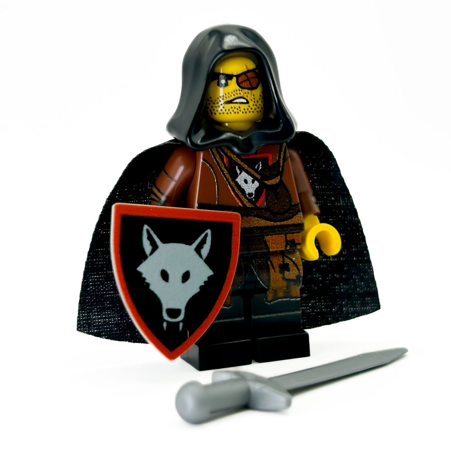 Wolfpack Leader Custom Minifig made using LEGO parts  - B3 Customs (Online Order Only)