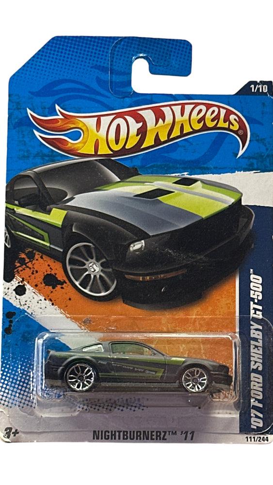 Hot Wheels Nightburnerz 07 Ford Shelby GT-500 Black/Green  1/10 (Online Order Only)