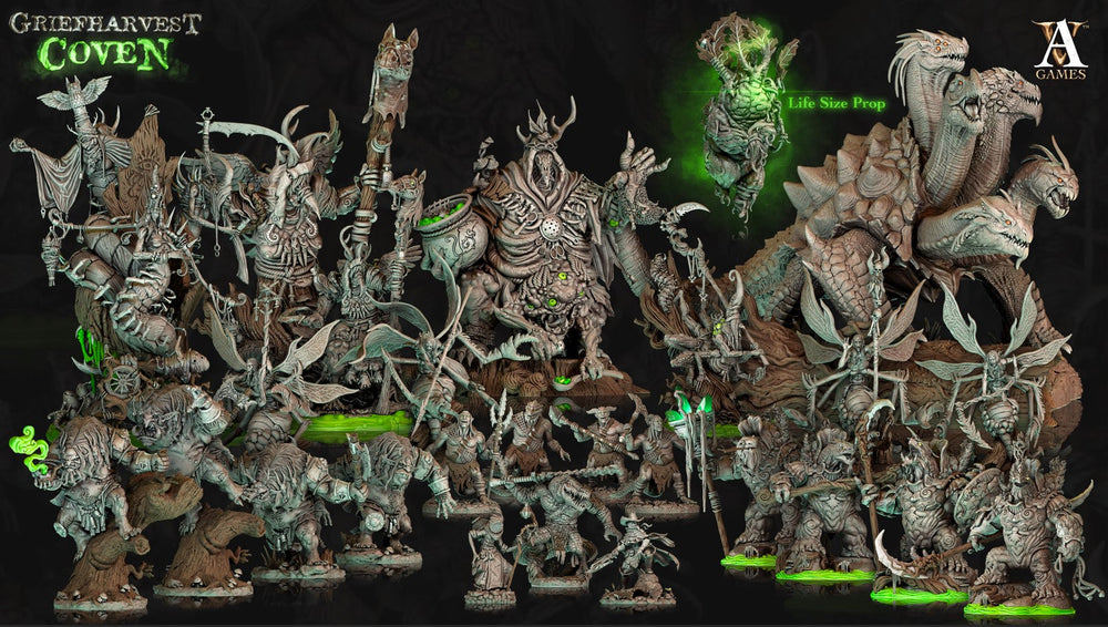 3D Printed Archvillain Games Mother Glutkin Griefharvest Coven 28 32mm D&D (Online Only)