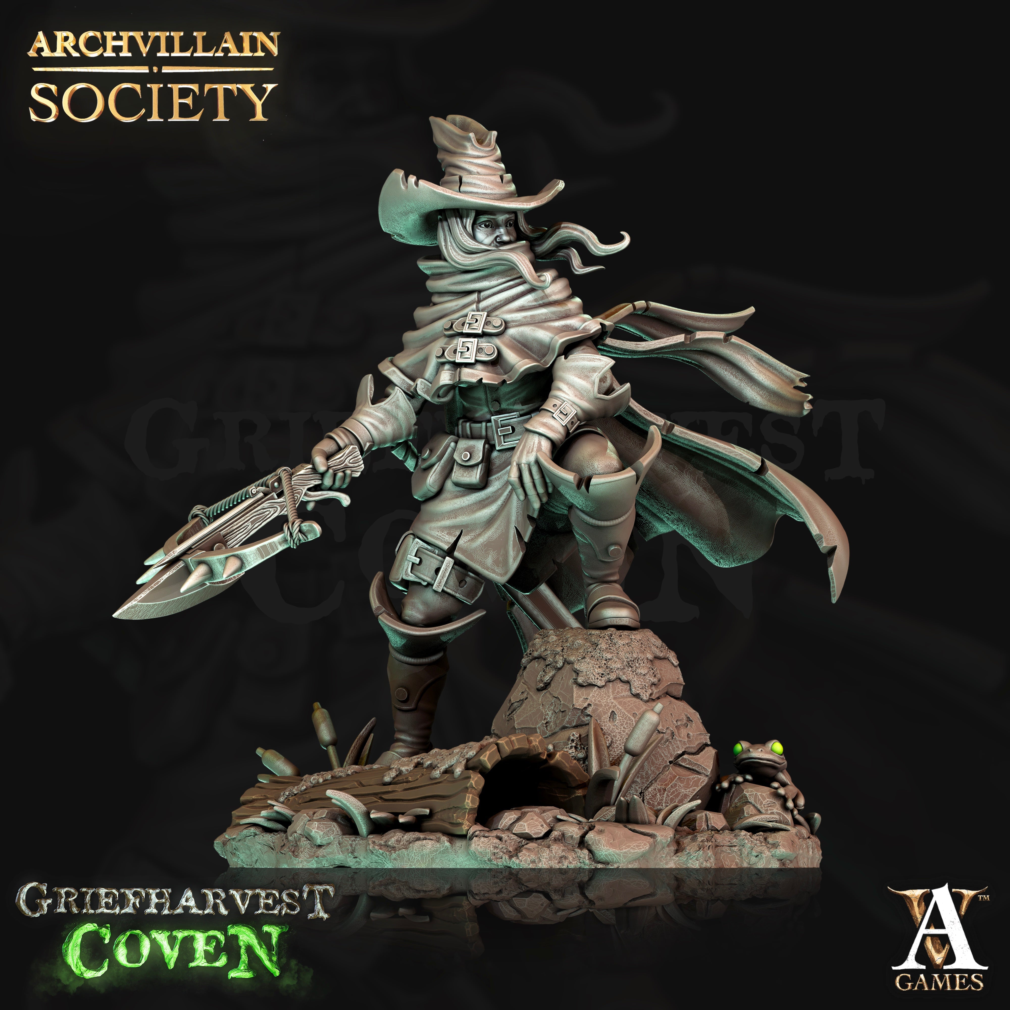 3D Printed Archvillain Games Archvillain Society Vol XV - The Mongoose Bog Hunter 28mm 32mm D&D (Online Only)