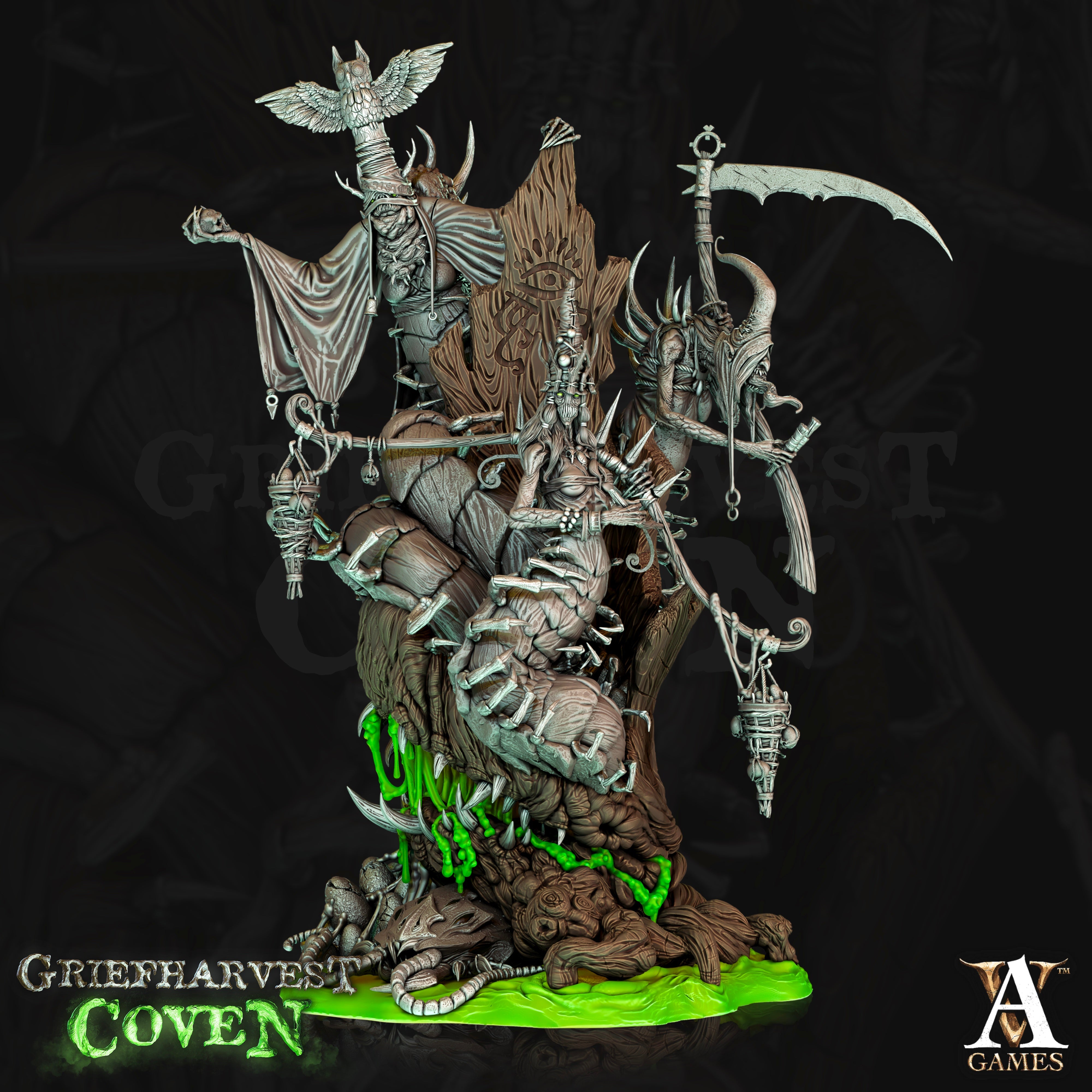 3D Printed Archvillain Games Griefharvest Coven Grandmother Sin - Wormbinder 28mm 32mm D&D (Online Only)