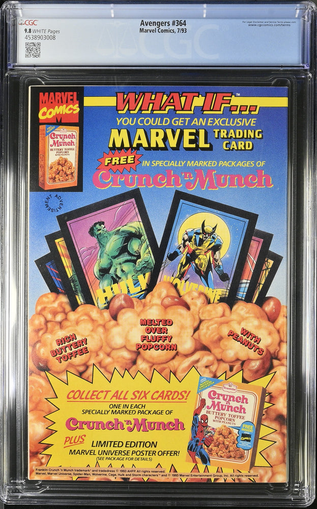 Avengers #364 (7/93) - Graded CGC 9.8 (Online Order Only)