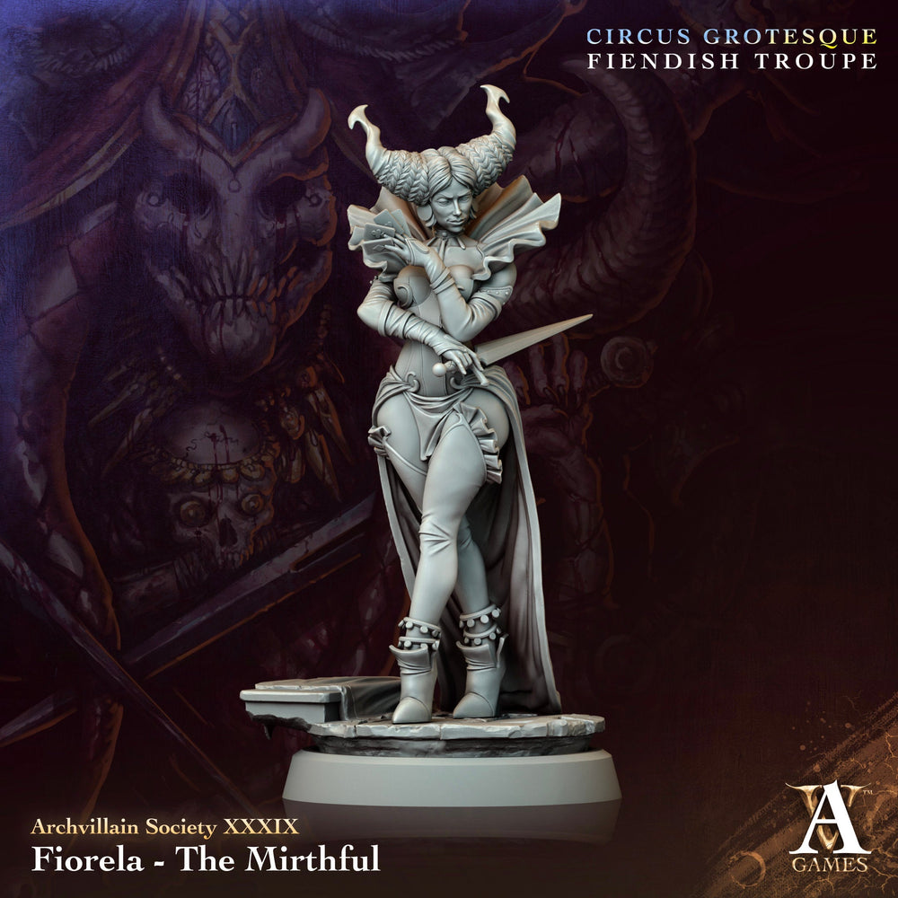 3D Printed Archvillain Games Fiorela The Mirthful Archvillain Society Vol XXXIX 28 32mm D&D (Online Only)