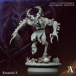 3D Printed Archvillain Games Escutrici Circus Grotesque Fiendish Troupe 28 32mm D&D (Online Only)