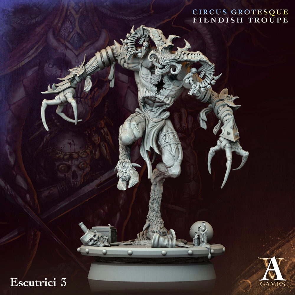 3D Printed Archvillain Games Escutrici Circus Grotesque Fiendish Troupe 28 32mm D&D (Online Only)