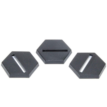 CHX08606F Slotted Hex Base Black 25mm (1 inch) Pack of 50 for Miniatures (ONLINE ORDER ONLY)