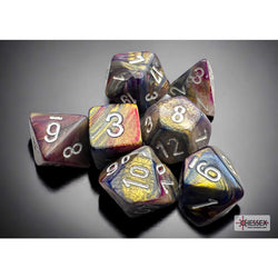 CHX20440 Carousel Festive Mini Dice with White Numbers 10mm (3/8in) Set of 7 (ONLINE ORDER ONLY)