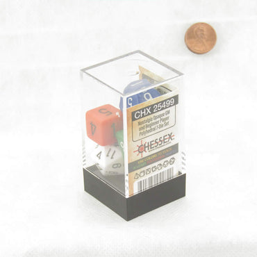 CHX25499 Nostalgia GM Opaque Dice with Numbers 16mm (5/8in) Set of 7 Dice (ONLINE ORDER ONLY)