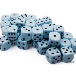 CHX25866 Blue Pastel D6 Dice with Black Pips 12mm (1/2in) Pack of 36 Dice (ONLINE ORDER ONLY)