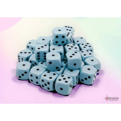 CHX25866 Blue Pastel D6 Dice with Black Pips 12mm (1/2in) Pack of 36 Dice (ONLINE ORDER ONLY)