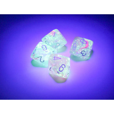 CHX27345 Wisteria Nebula Luminary Dice White Numbers D10 16mm Pack of 10 (ONLINE ORDER ONLY)