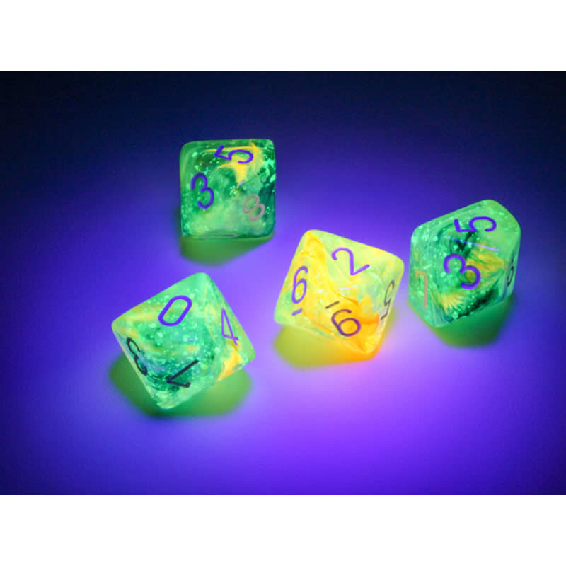 CHX27355 Spring Nebula Luminary Dice White Numbers D10 16mm Pack of 10 (ONLINE ORDER ONLY)