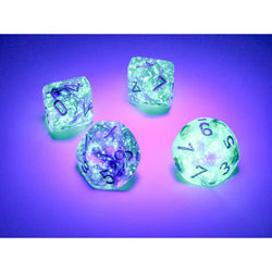 CHX27356 Oceanic Nebula Luminary Dice Gold Numbers D10 16mm Pack of 10 (ONLINE ORDER ONLY)