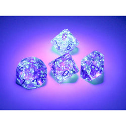 CHX27357 Nocturnal Nebula Luminary Dice Blue Numbers D10 16mm Pack of 10 (ONLINE ORDER ONLY)
