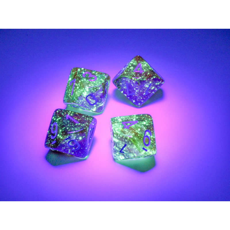CHX27359 Primary Nebula Luminary Dice Blue Numbers D10 16mm Pack of 10 (ONLINE ORDER ONLY)