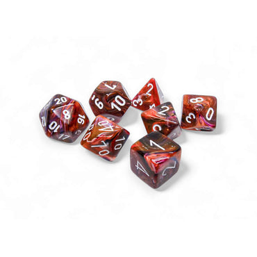 CHX27543 Symphony Festive Dice with White Numbers 16mm (5/8in) Set of 7 (ONLINE ORDER ONLY)