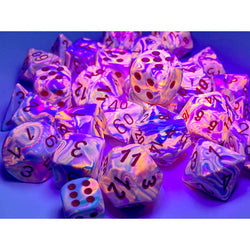 CHX27739 Pop Art Festive Dice with Red Pips D6 16mm (5/8in) Pack of 12 Chessex (ONLINE ORDER ONLY)