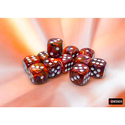 CHX27743 Symphony Festive Dice with White Pips D6 16mm (5/8in) Pack of 12 (ONLINE ORDER ONLY)