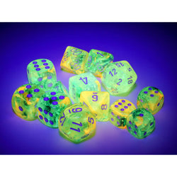 CHX27755 Spring Nebula Luminary Dice White Pips D6 16mm (5/8in) Pack of 12 (ONLINE ORDER ONLY)
