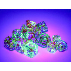 CHX27759 Primary Nebula Luminary Dice Blue Pips D6 16mm (5/8in) Pack of 12 (ONLINE ORDER ONLY)