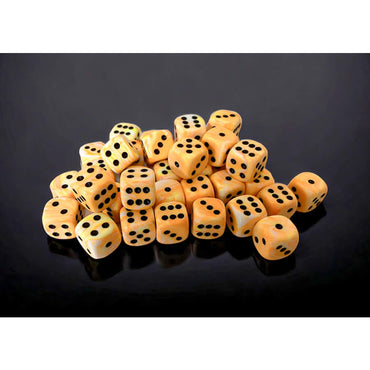 CHX27853K Sunburst Festive Dice with Black Pips D6 12mm (1/2in) Pack of 36 (ONLINE ORDER ONLY)