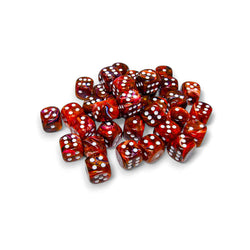 CHX27943 Symphony Festive Dice with White Pips D6 12mm (1/2in) Pack of 36 Dice (ONLINE ORDER ONLY)