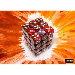 CHX27943 Symphony Festive Dice with White Pips D6 12mm (1/2in) Pack of 36 Dice (ONLINE ORDER ONLY)