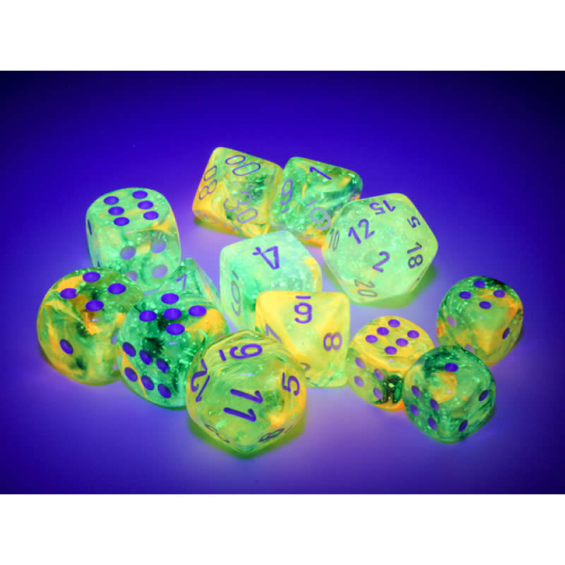 CHX27955 Spring Nebula Luminary Dice White Pips D6 12mm (1/2in) Pack of 36 (ONLINE ORDER ONLY)